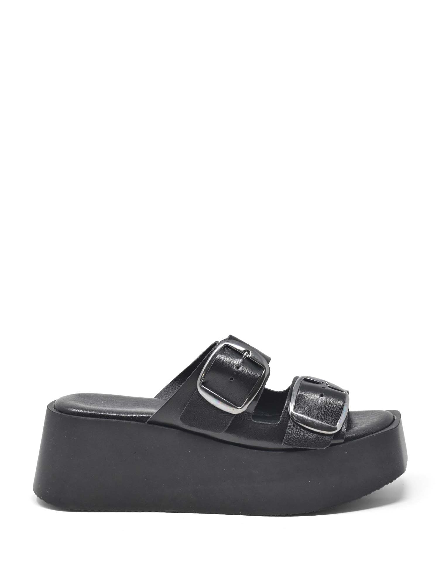 Sandali zeppa Nero Cinzia Soft