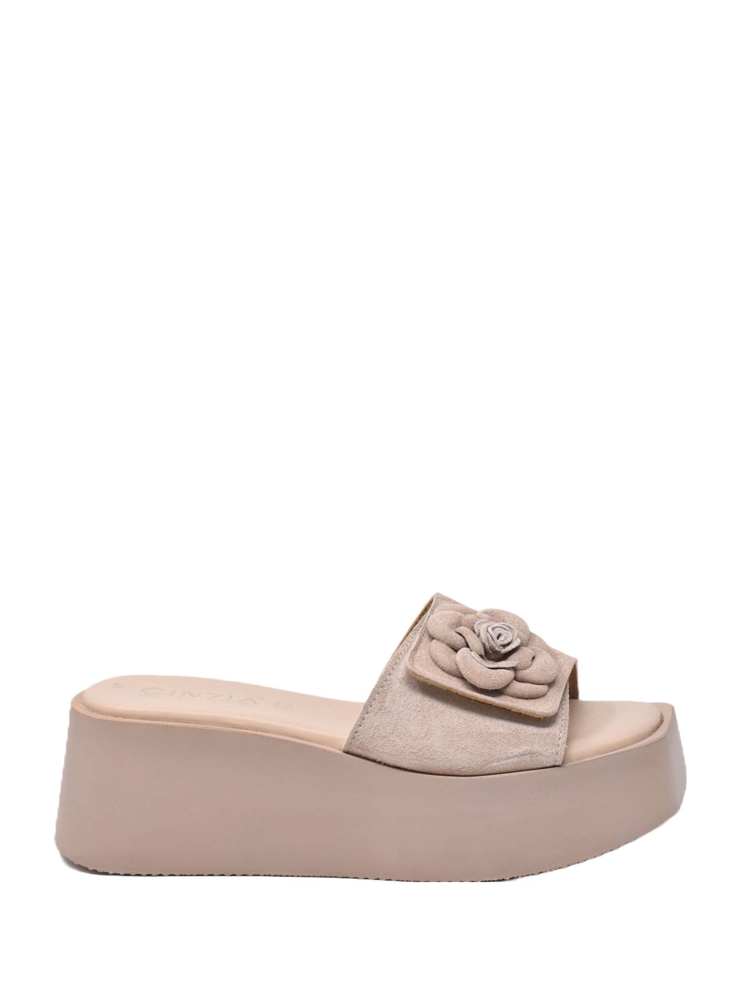 Sandali zeppa Beige Cinzia Soft