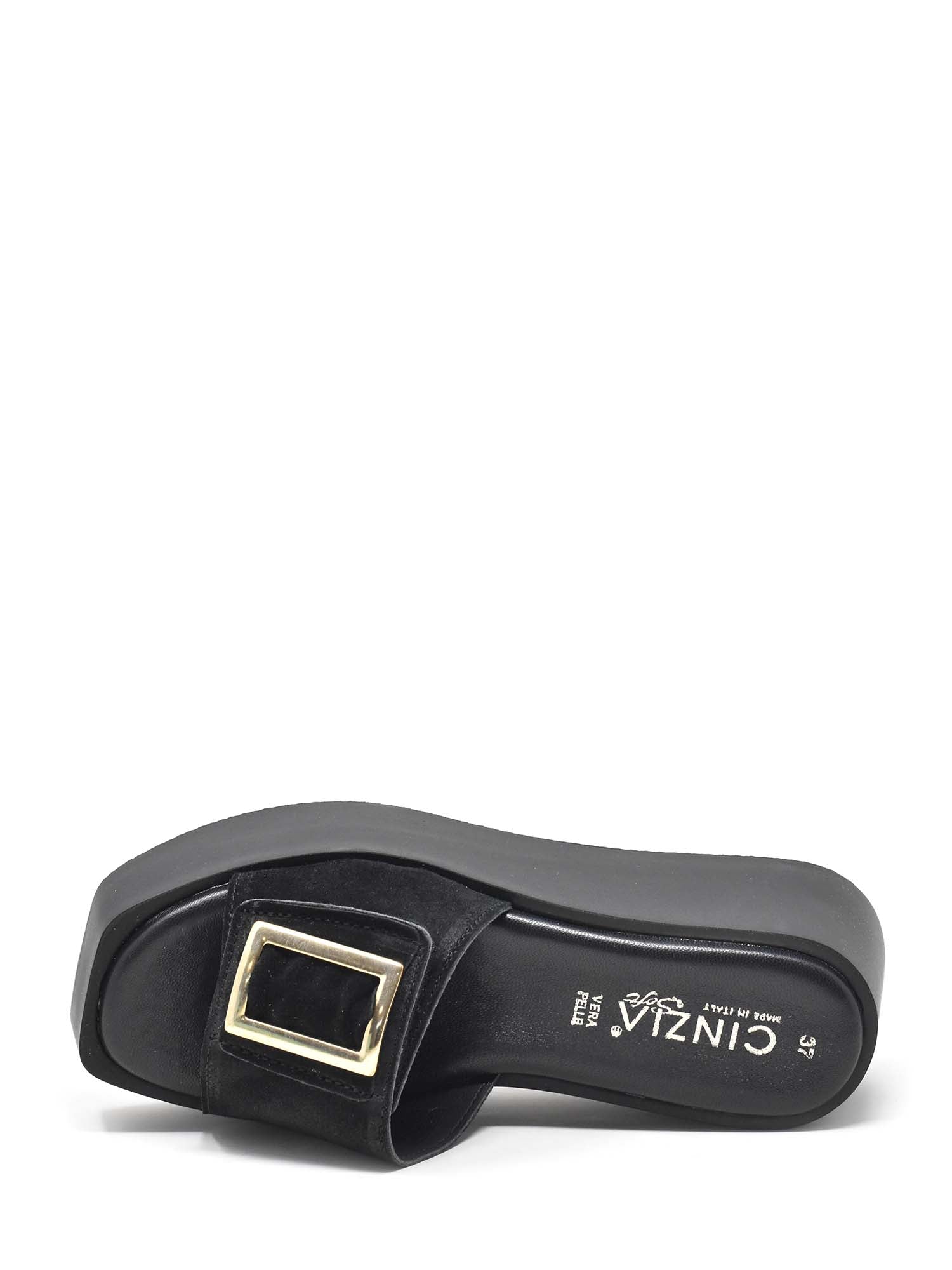 Sandali zeppa Nero Cinzia Soft