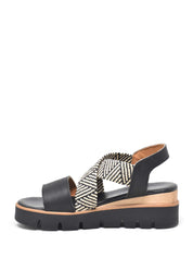 Sandali zeppa Nero Cinzia Soft