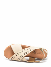 Sandali zeppa Beige Cinzia Soft