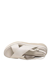 Sandali zeppa Avorio Cinzia Soft