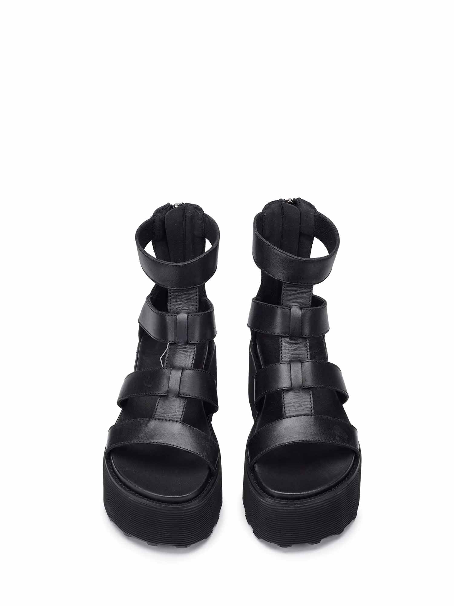 Sandali zeppa Nero Cult