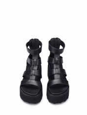 Sandali zeppa Nero Cult