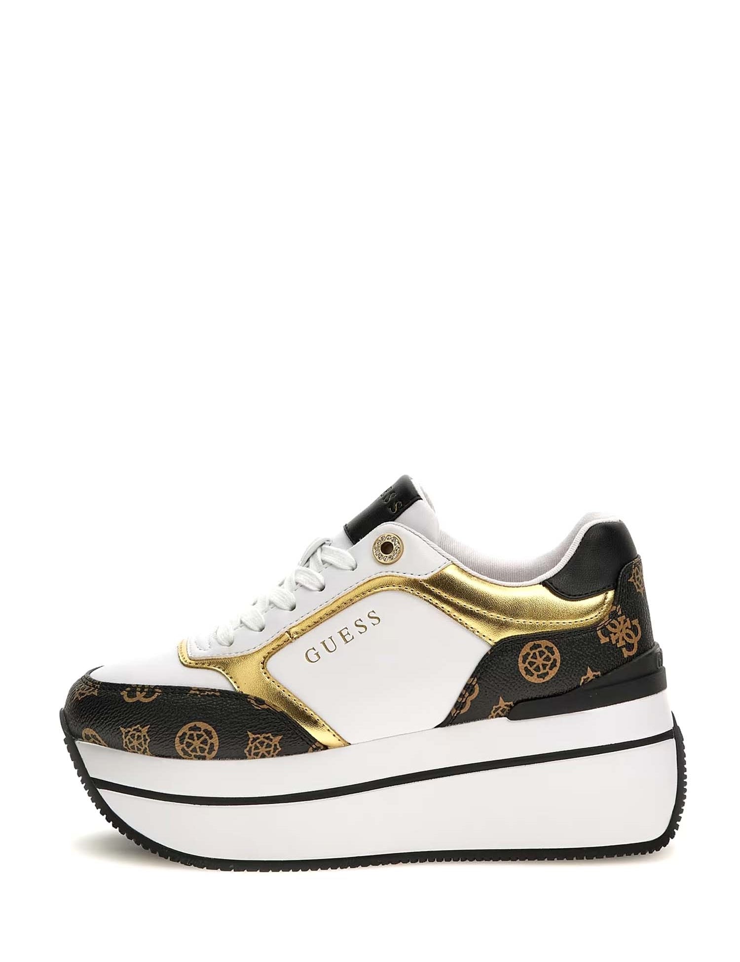 Sneakers Bianco E Marrone Guess
