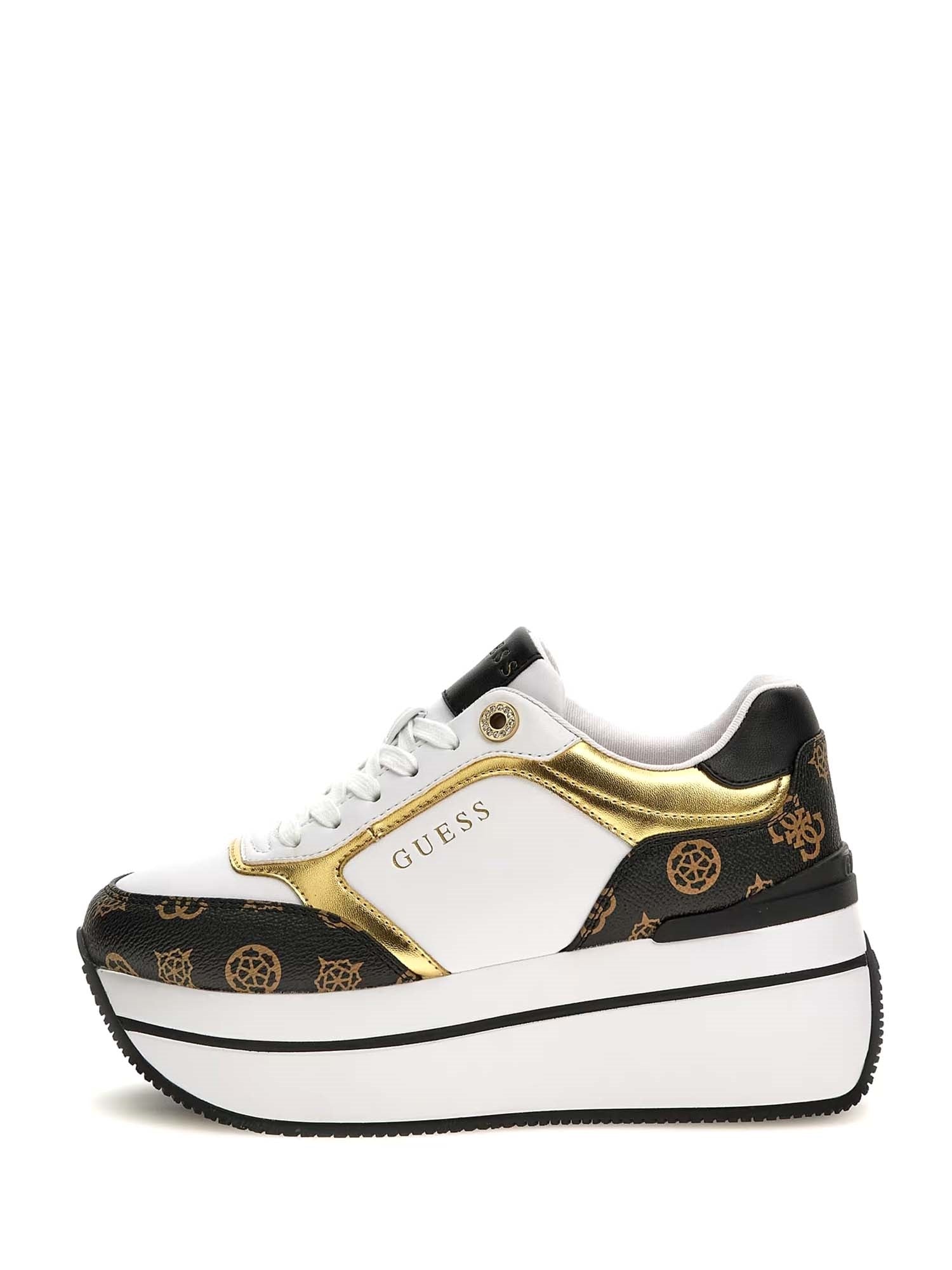 Sneakers Bianco E Marrone Guess