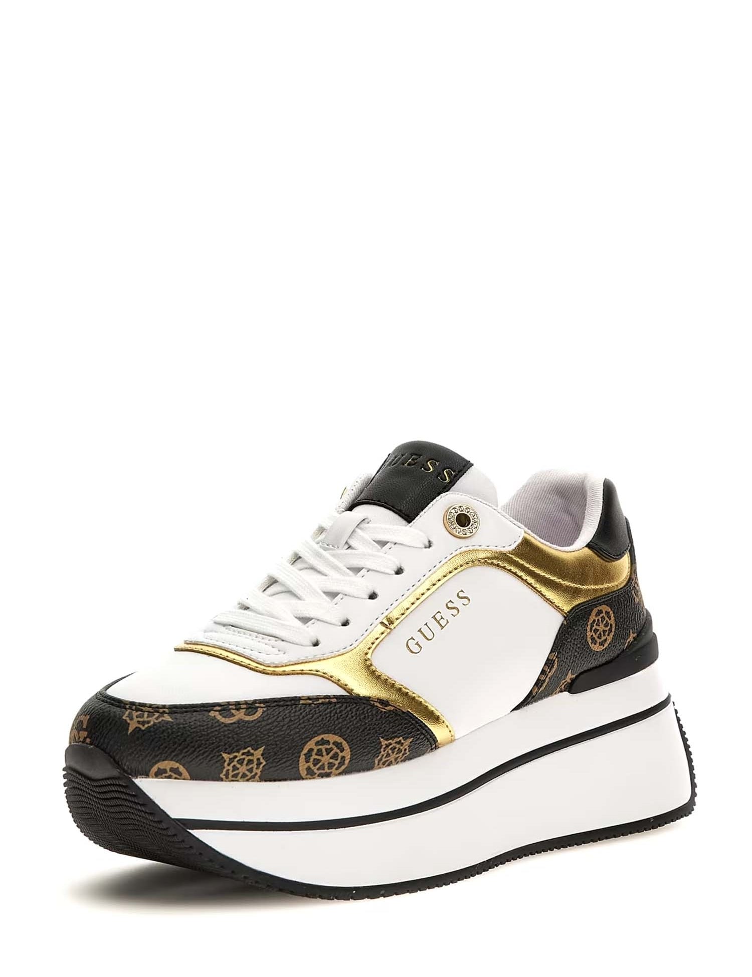 Sneakers Bianco E Marrone Guess