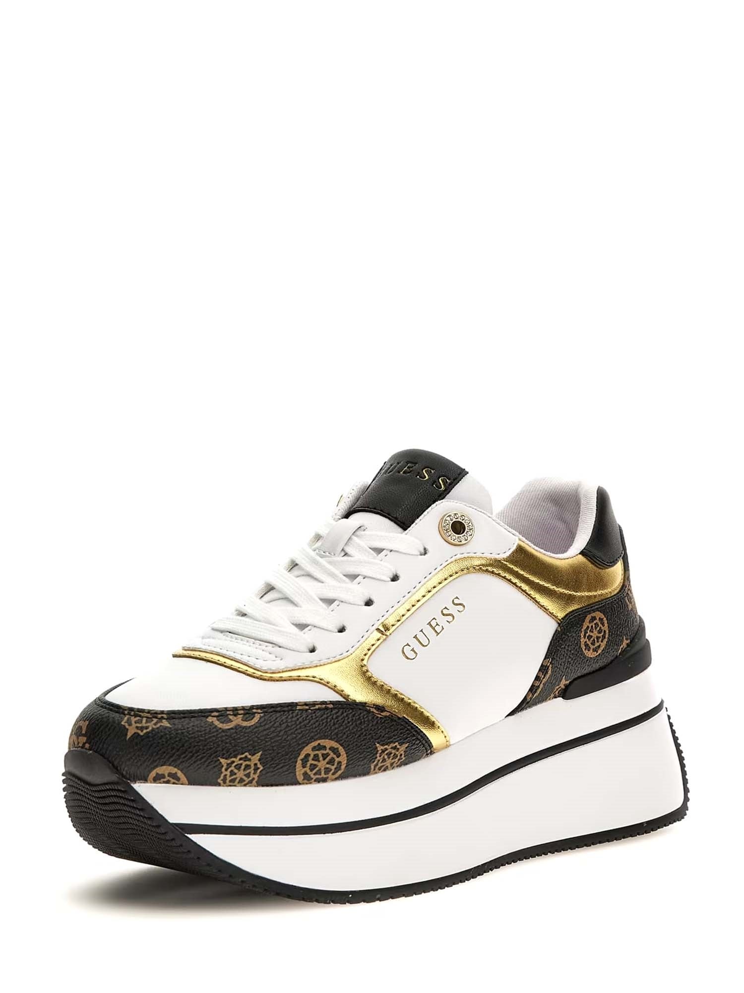 Sneakers Bianco E Marrone Guess