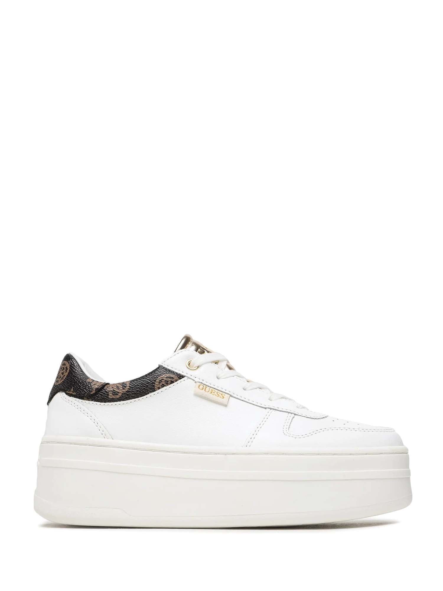 Sneakers Bianco Marrone Guess