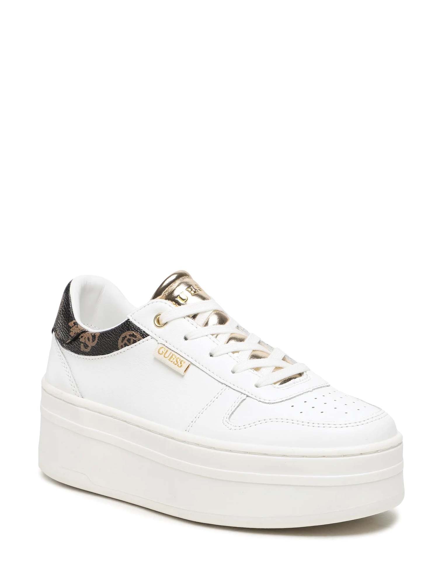 Sneakers Bianco Marrone Guess
