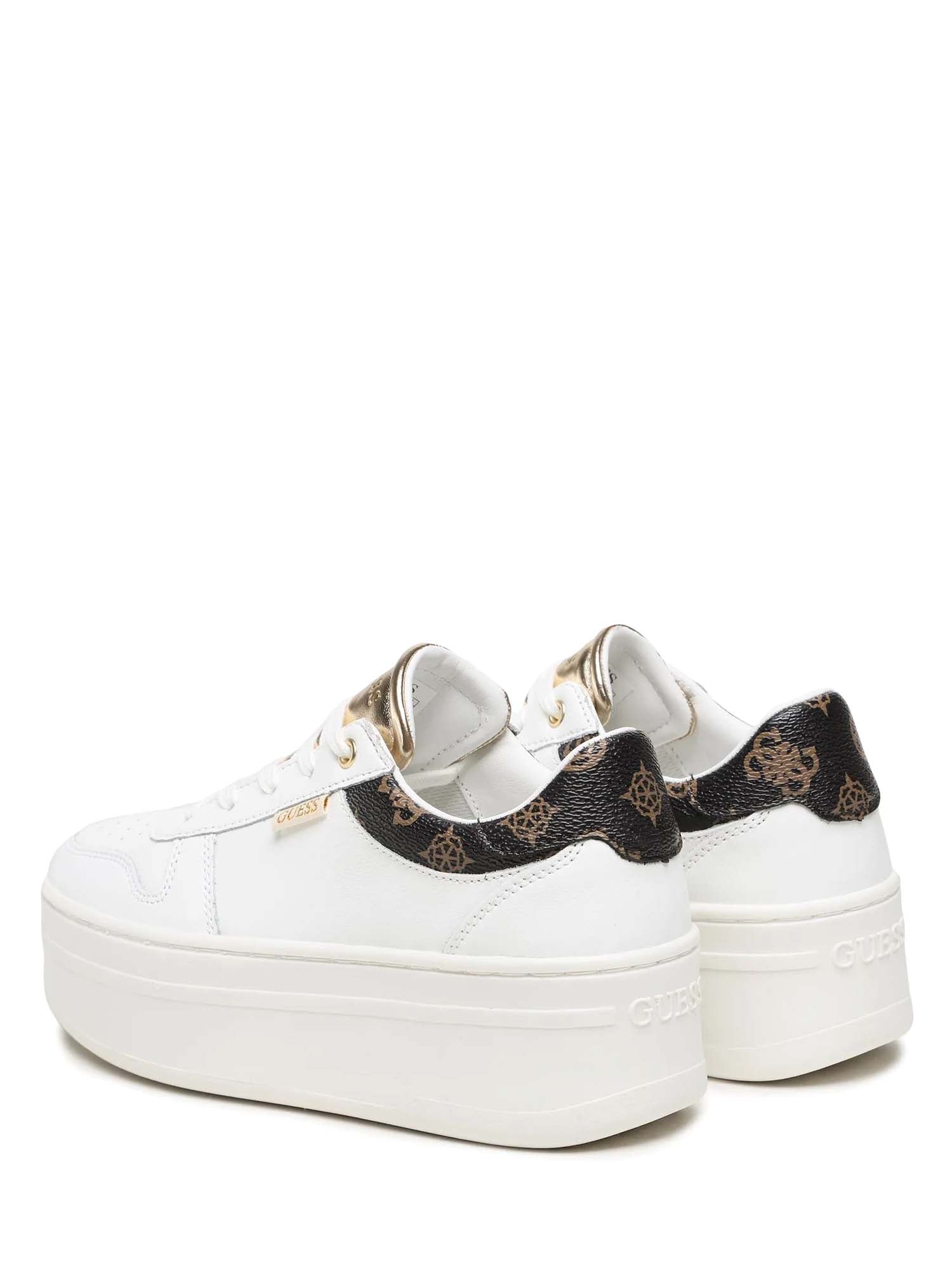 Sneakers Bianco Marrone Guess
