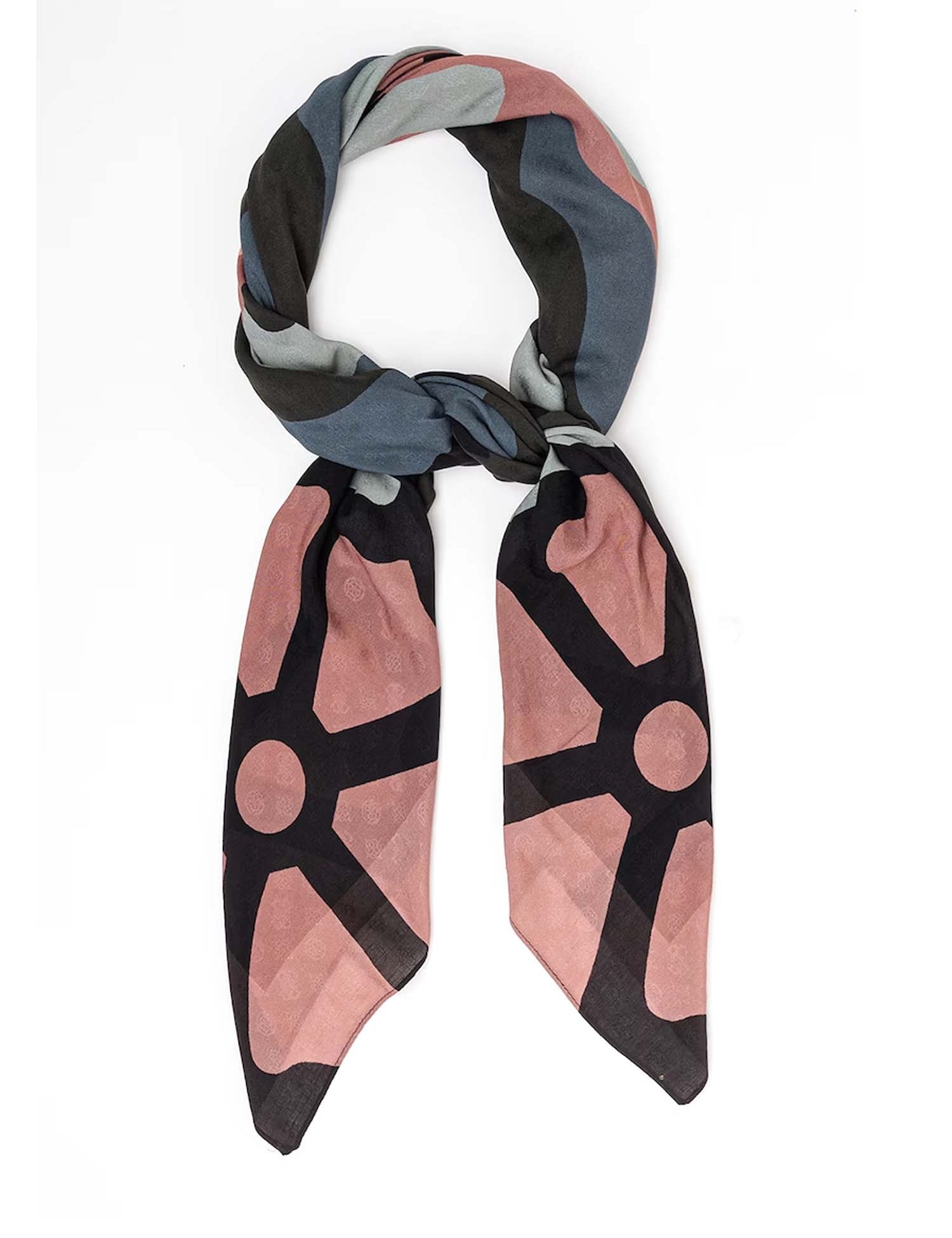 Foulard Grigio E Rosa Guess