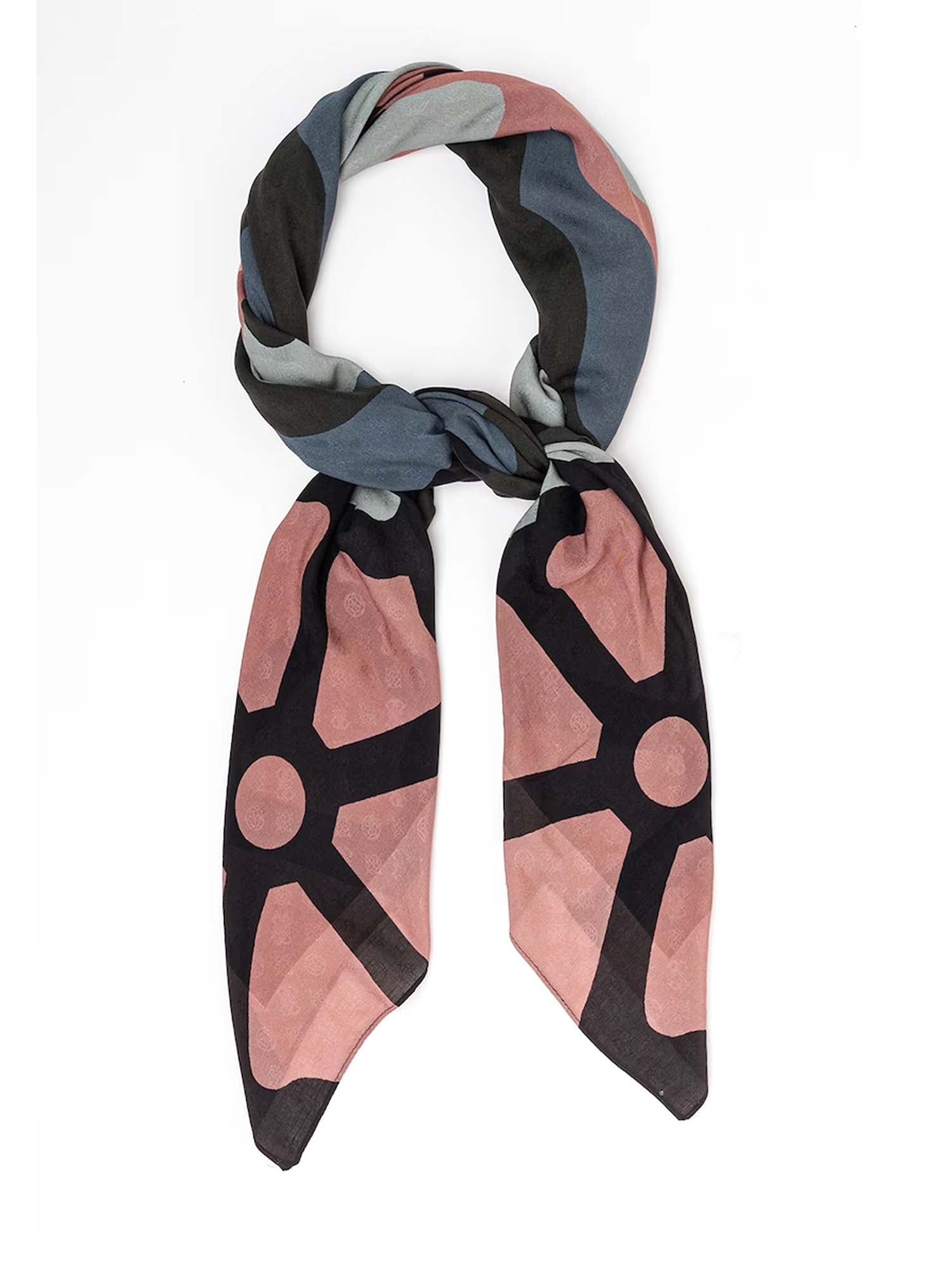 Foulard Grigio E Rosa Guess