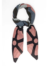 Foulard Grigio E Rosa Guess
