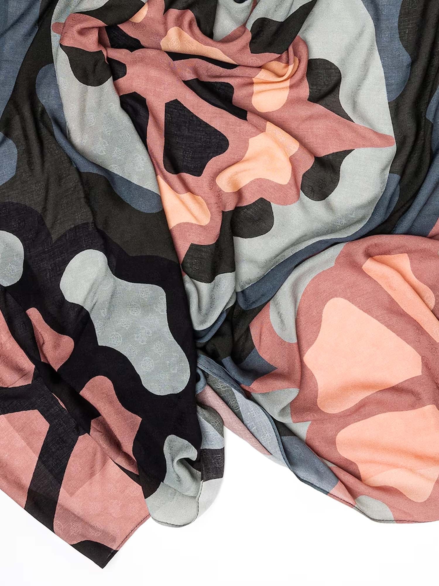 Foulard Grigio E Rosa Guess