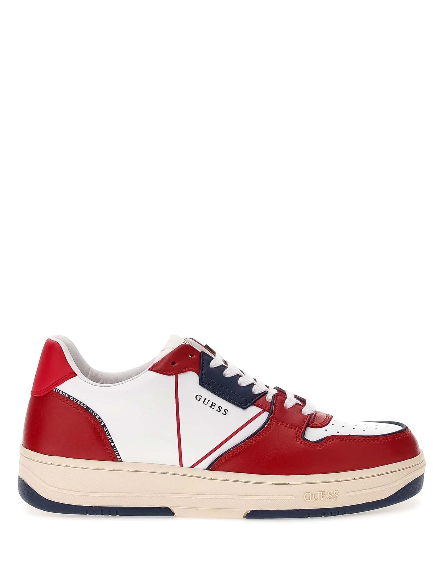 Sneakers Rosso E Bianco Guess