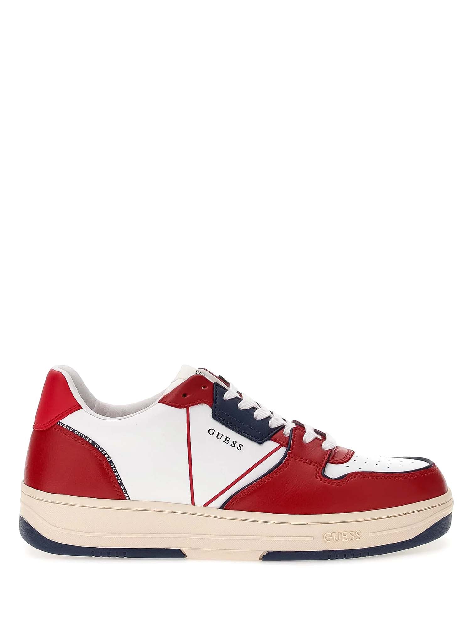 Sneakers Rosso E Bianco Guess