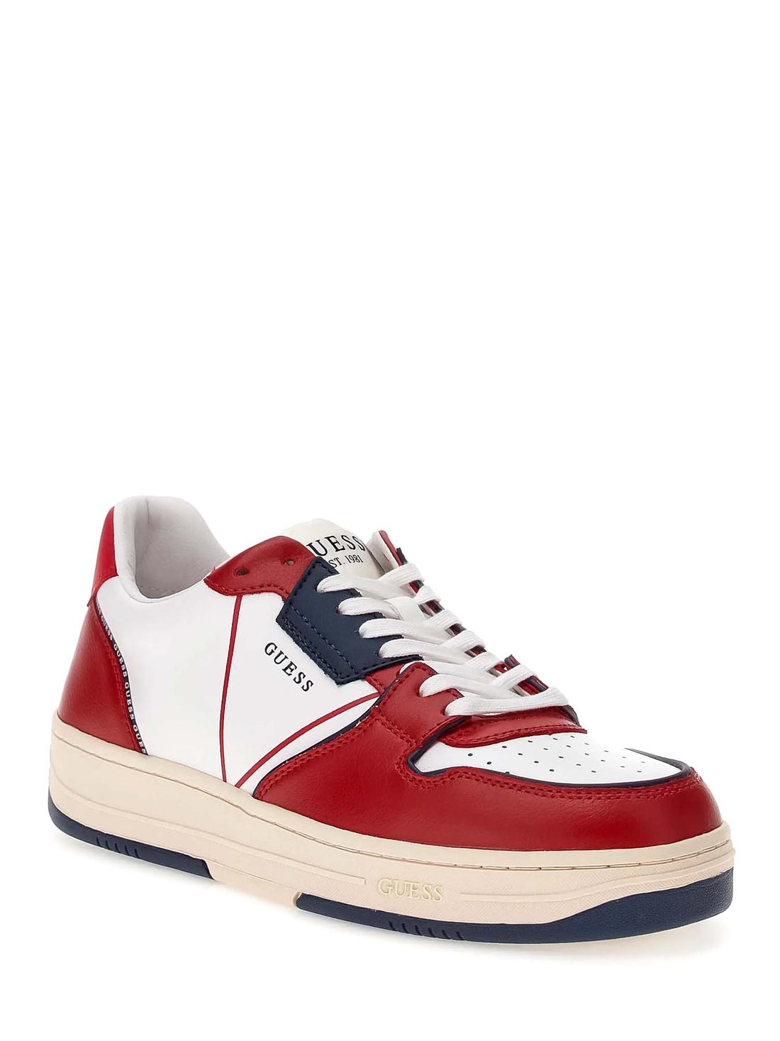 Sneakers Rosso E Bianco Guess