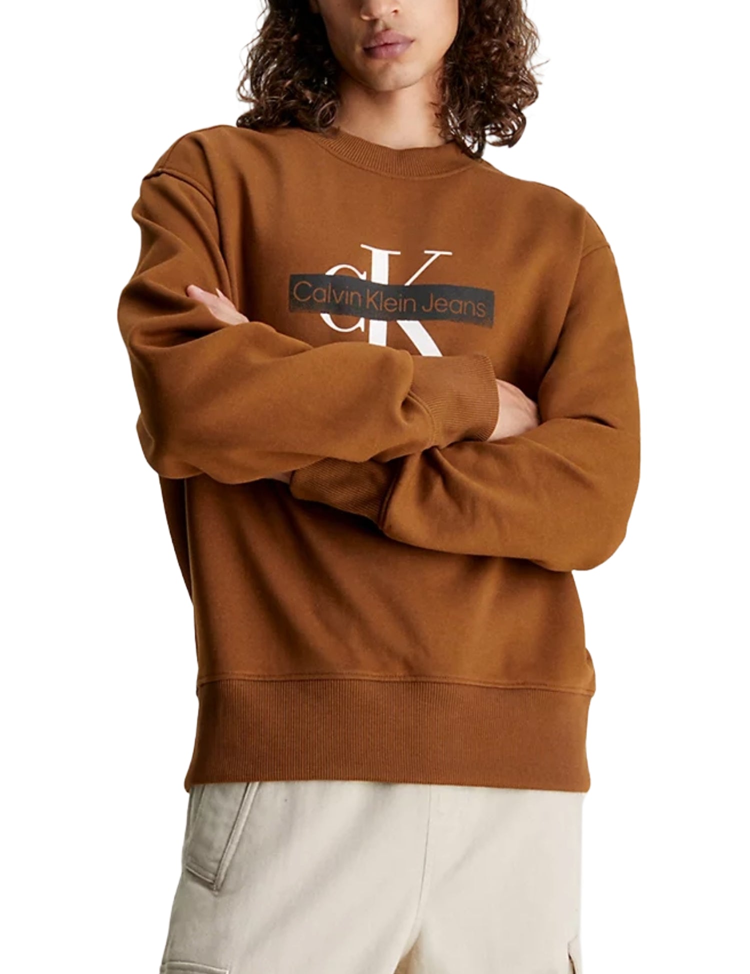 Felpe Marrone Calvin Klein Jeans