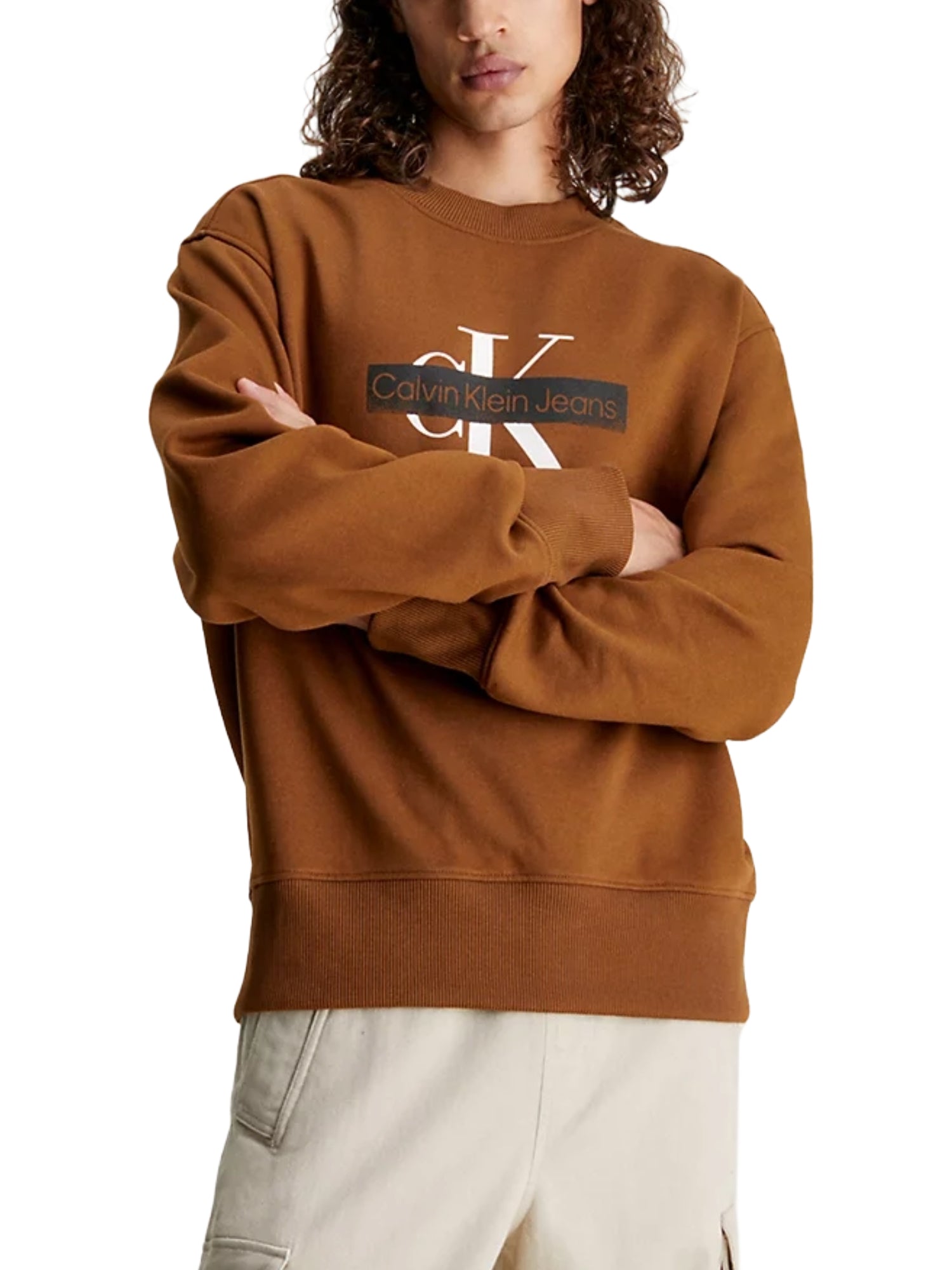 Felpe Marrone Calvin Klein Jeans