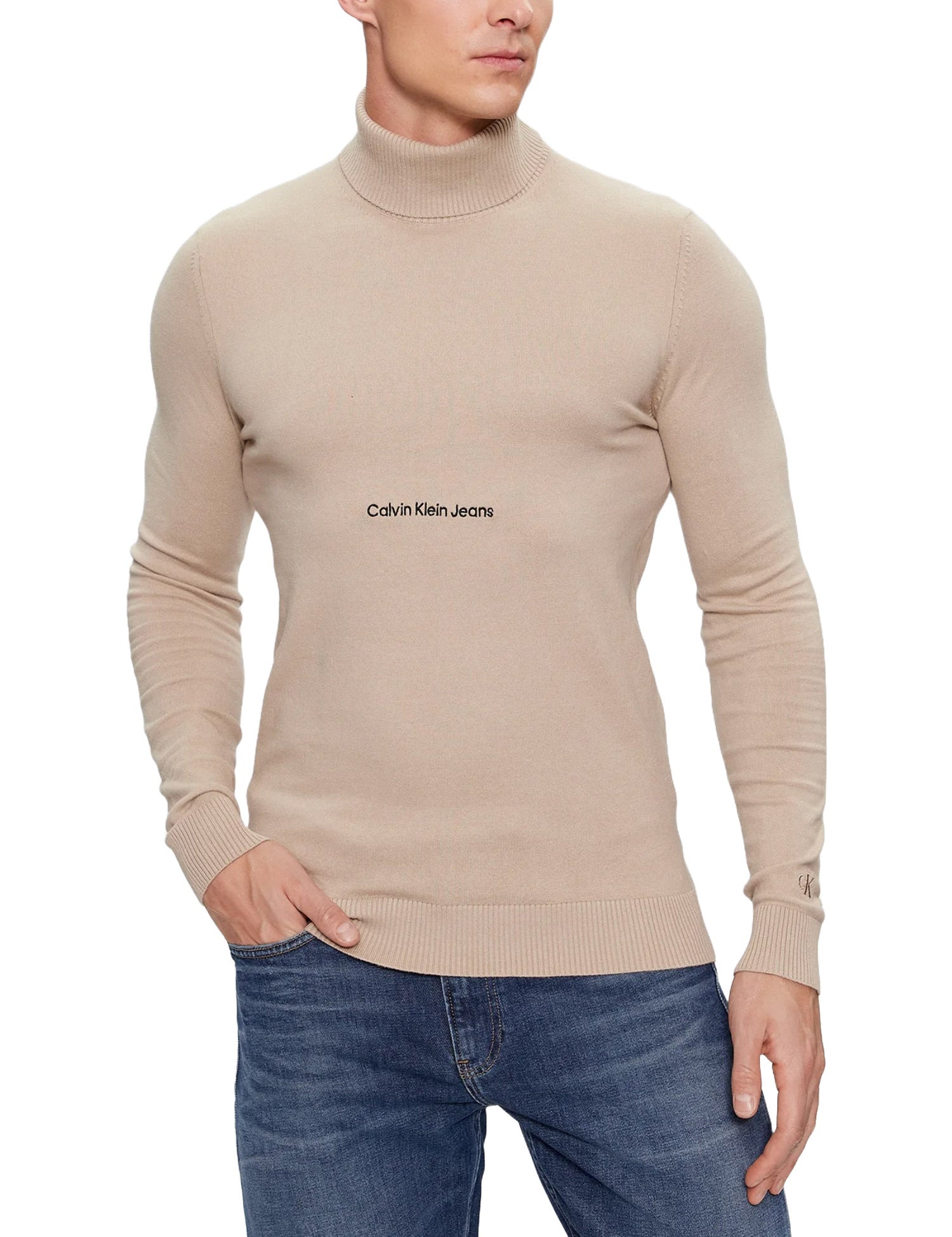 Maglie a collo alto Beige Calvin Klein Jeans