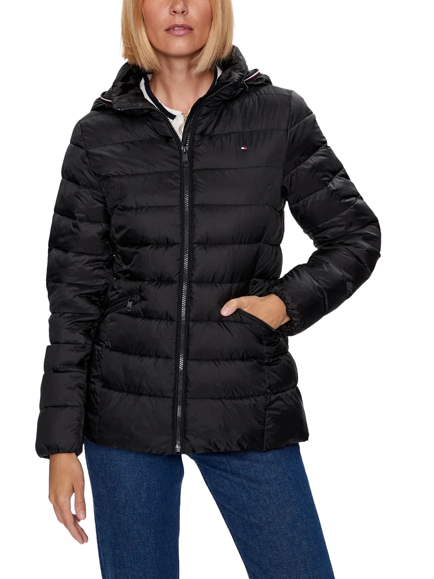 Piumini Nero Tommy Hilfiger