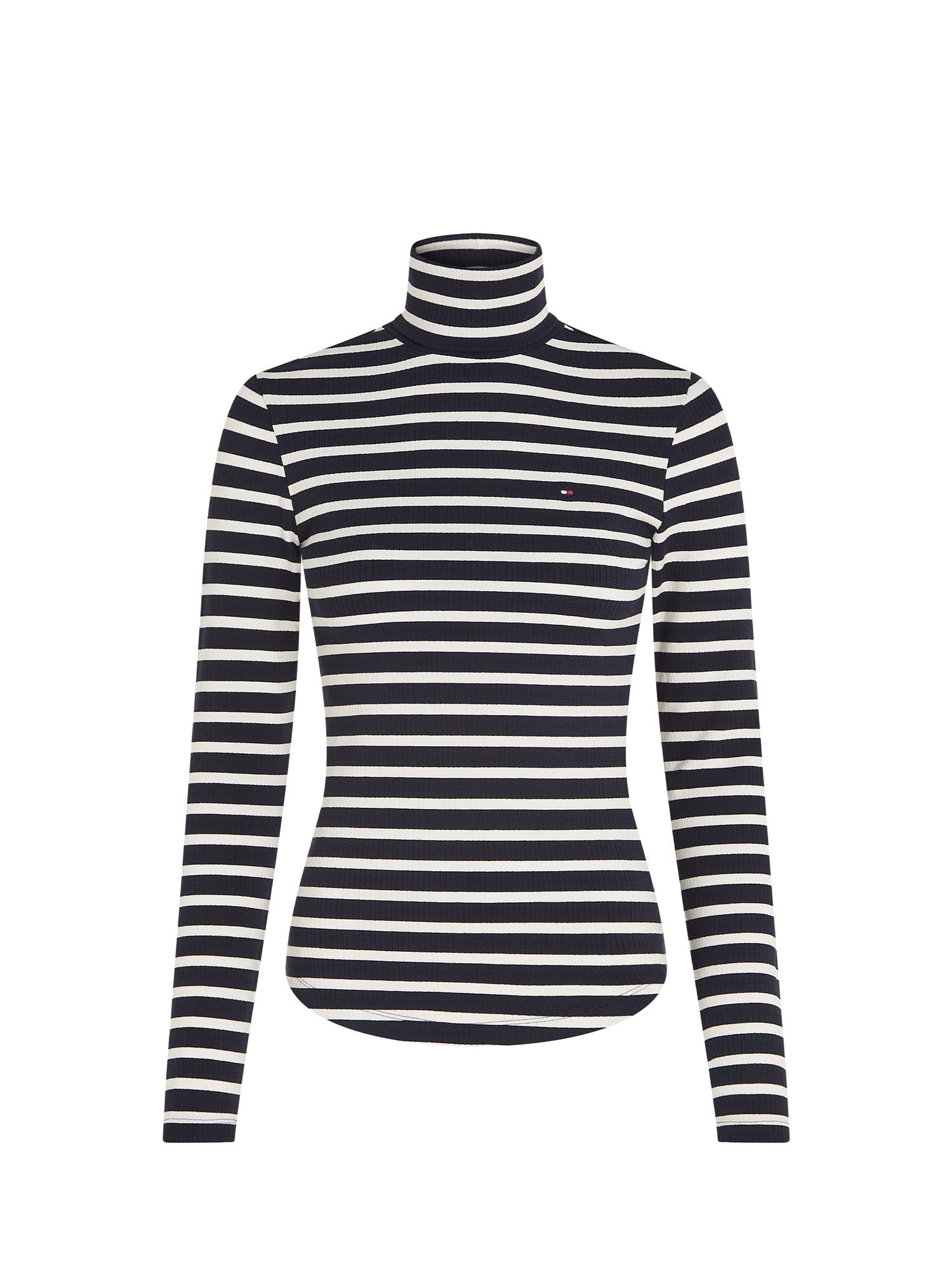 Maglie a collo alto Bianco Blu Tommy Hilfiger