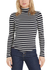 Maglie a collo alto Bianco Blu Tommy Hilfiger