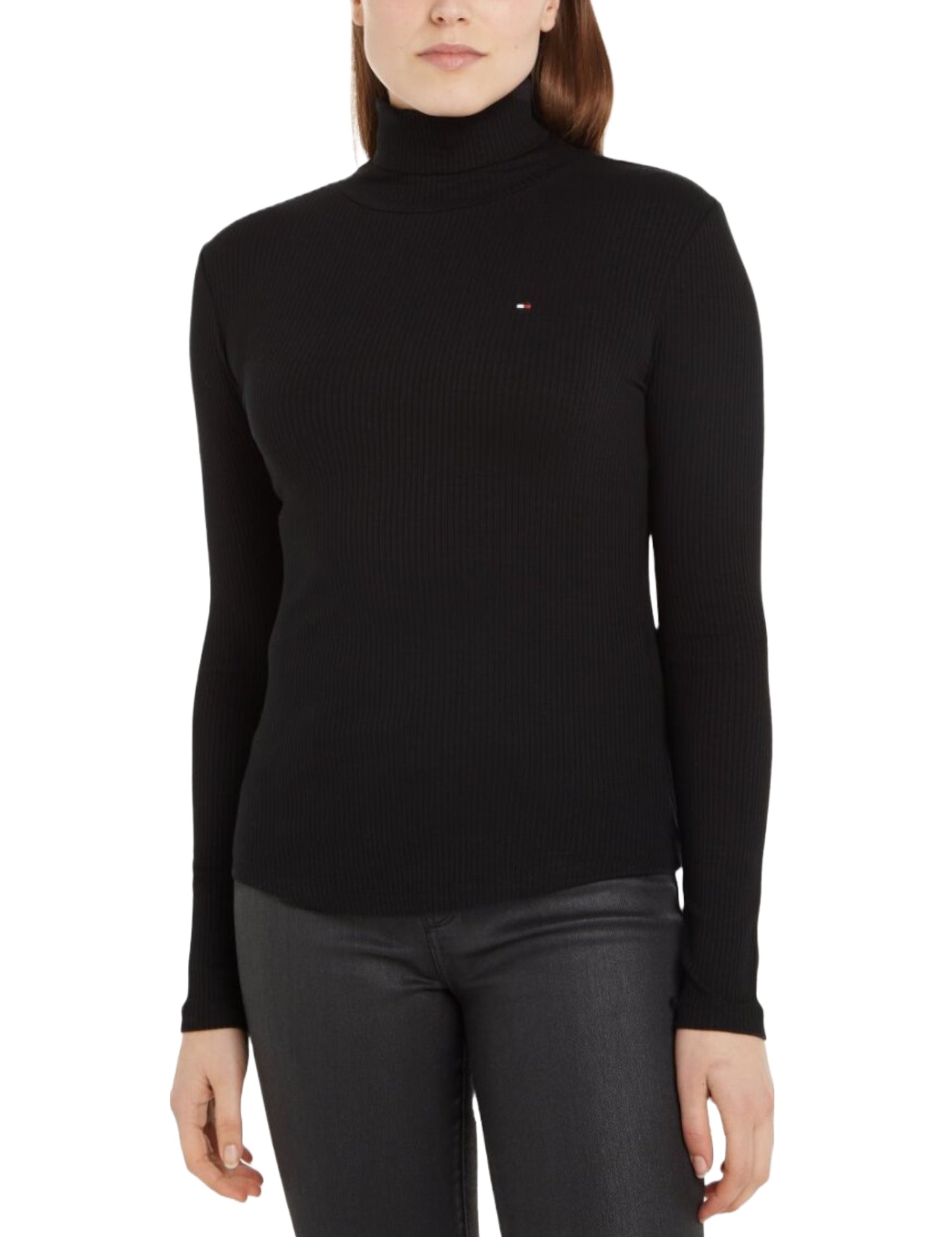 Maglie a collo alto Nero Tommy Hilfiger