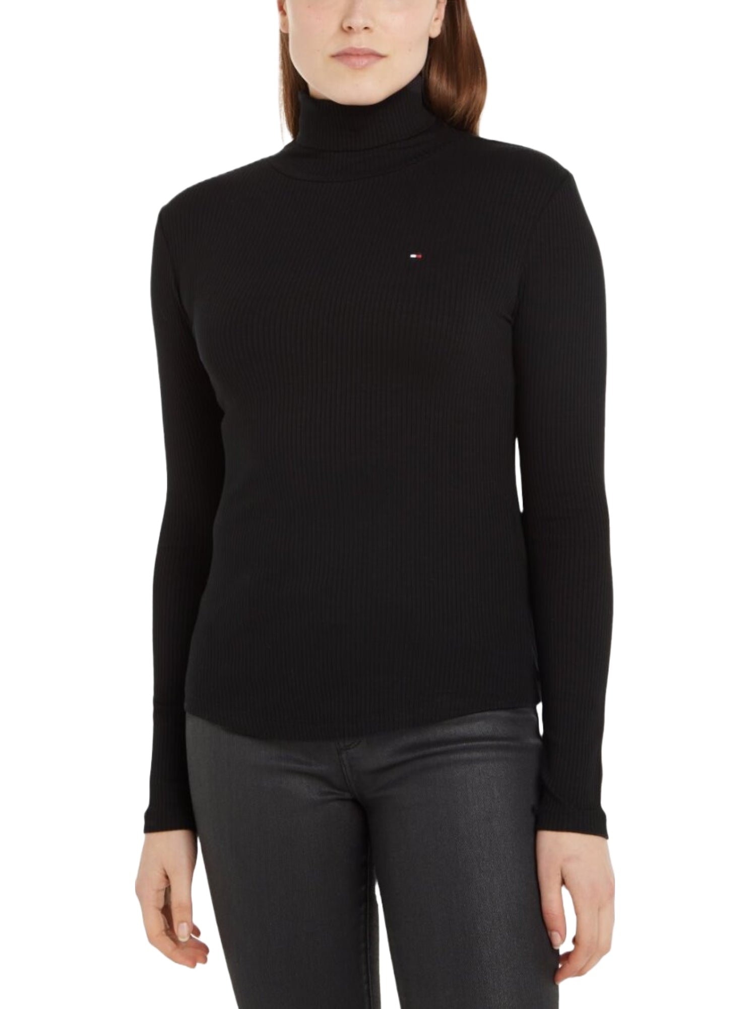 Maglie a collo alto Nero Tommy Hilfiger