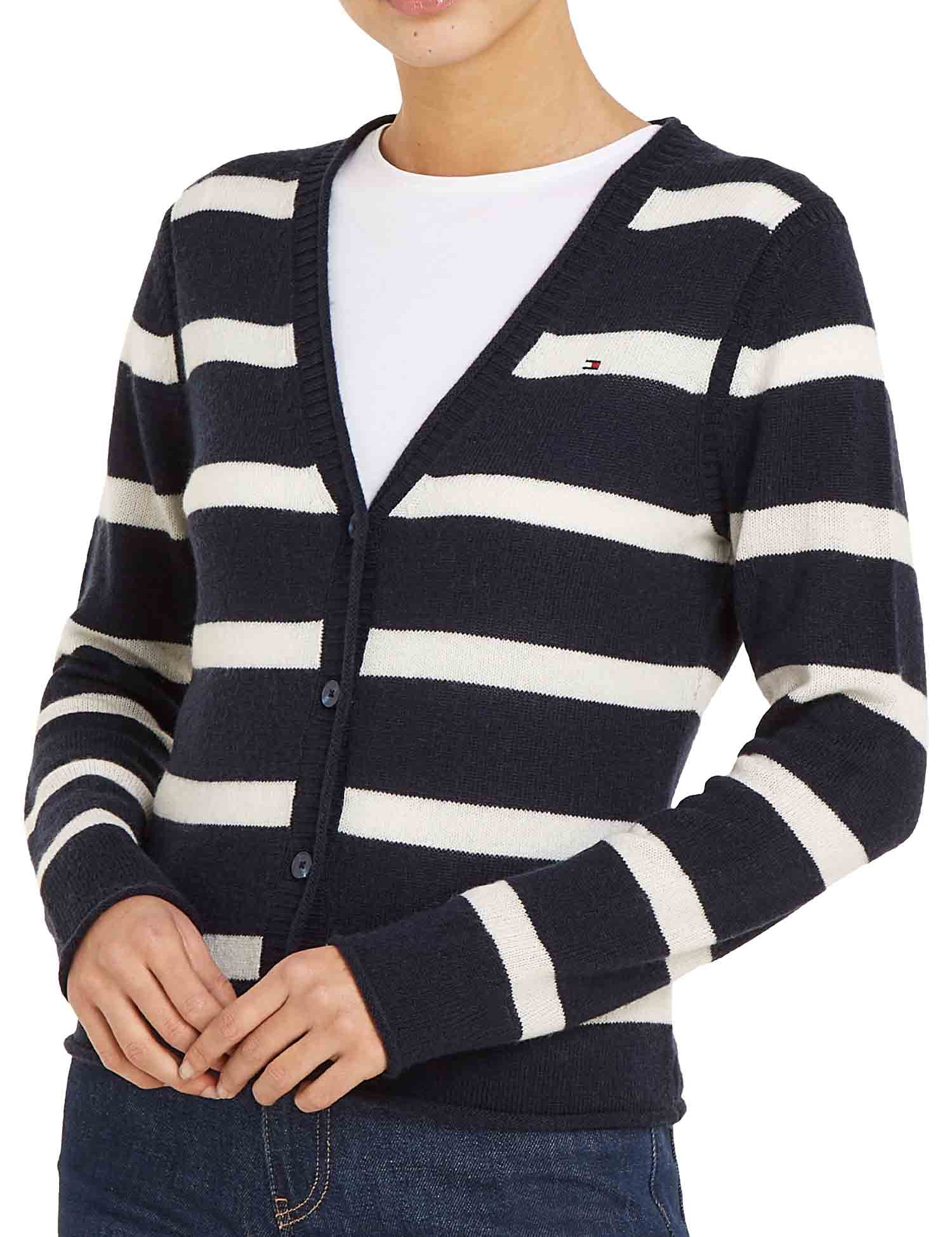 Cardigan Bianco Tommy Hilfiger