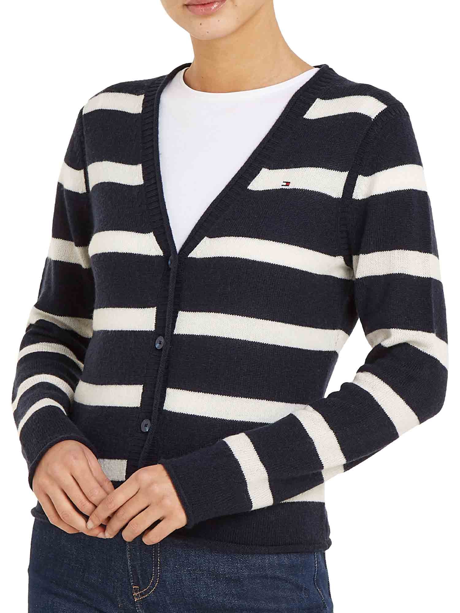 Cardigan Bianco Tommy Hilfiger