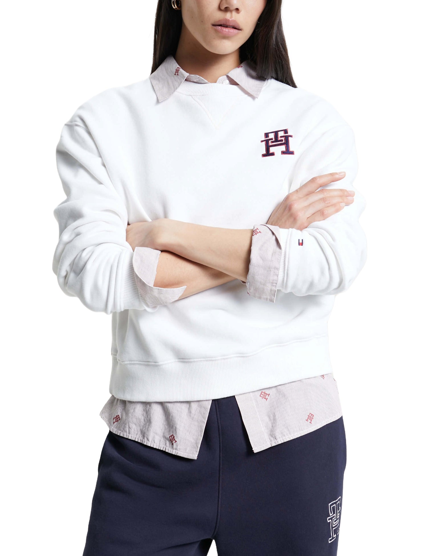 Felpe Bianco Tommy Hilfiger