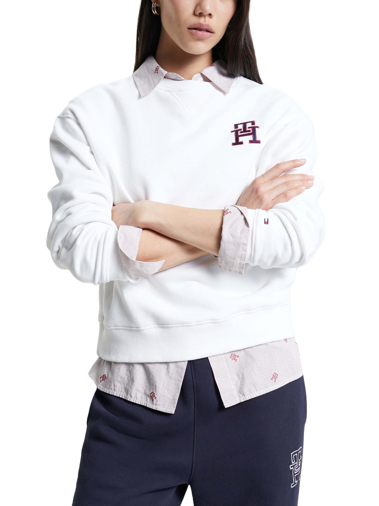 Felpe Bianco Tommy Hilfiger