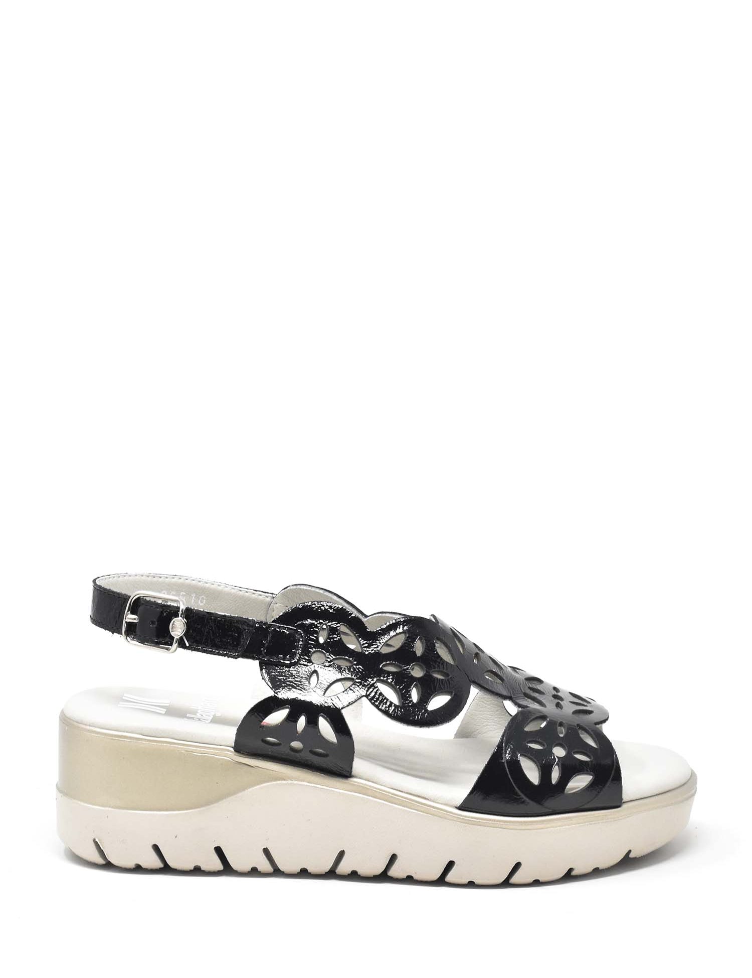 Sandali zeppa Nero Callaghan