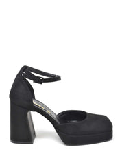 Sandali tacco Nero Camoscio Grace Shoes