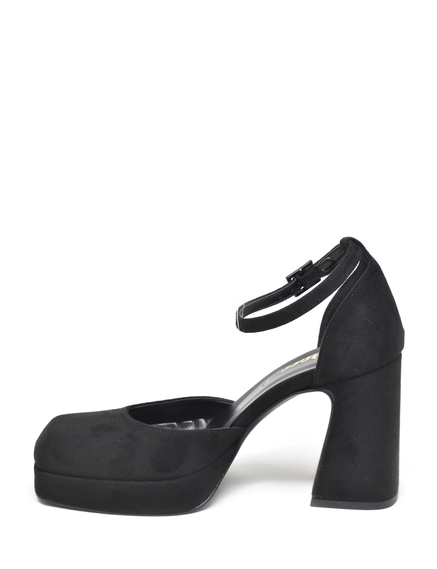 Sandali tacco Nero Camoscio Grace Shoes