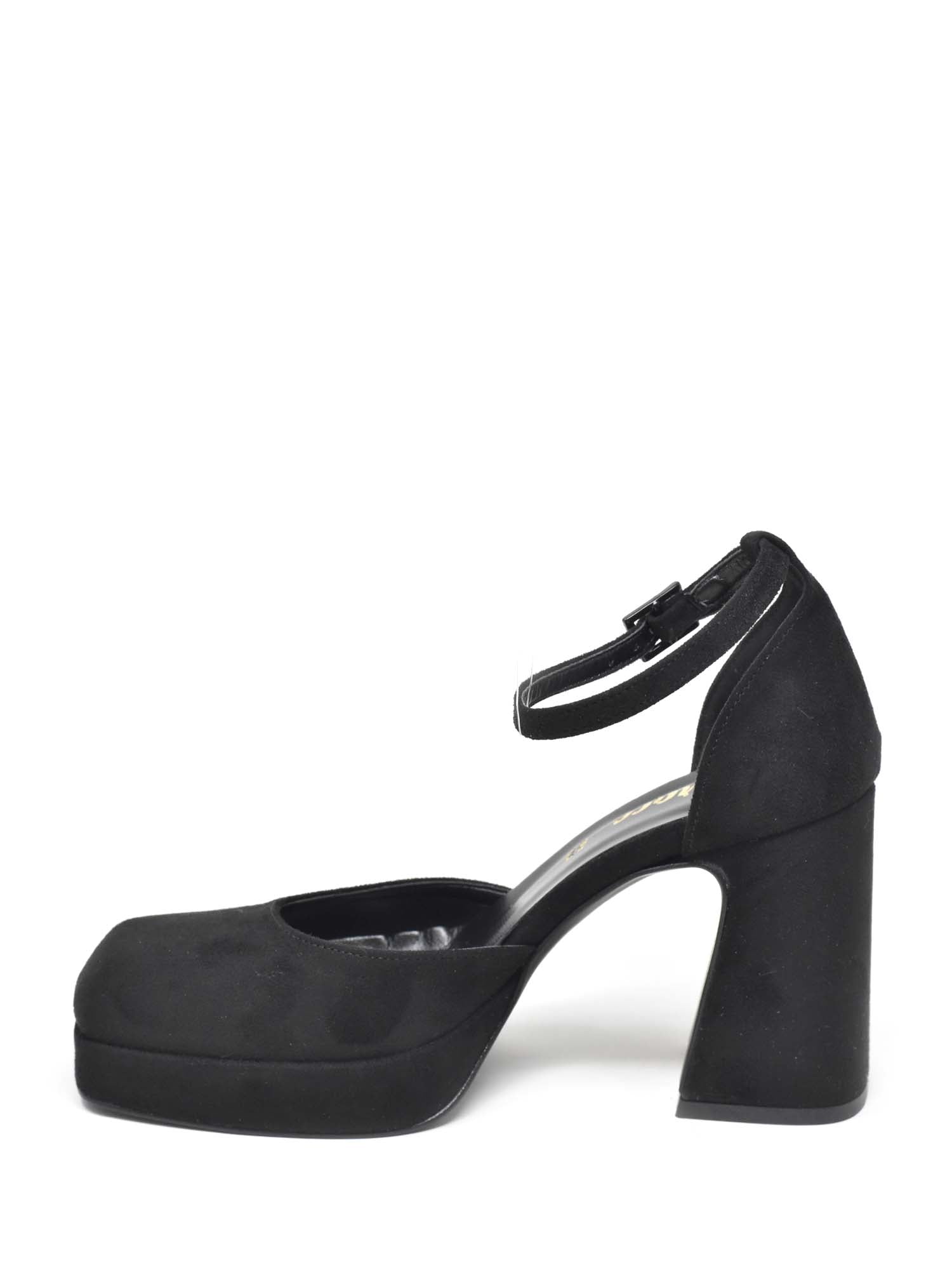 Sandali tacco Nero Camoscio Grace Shoes