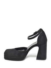 Sandali tacco Nero Camoscio Grace Shoes