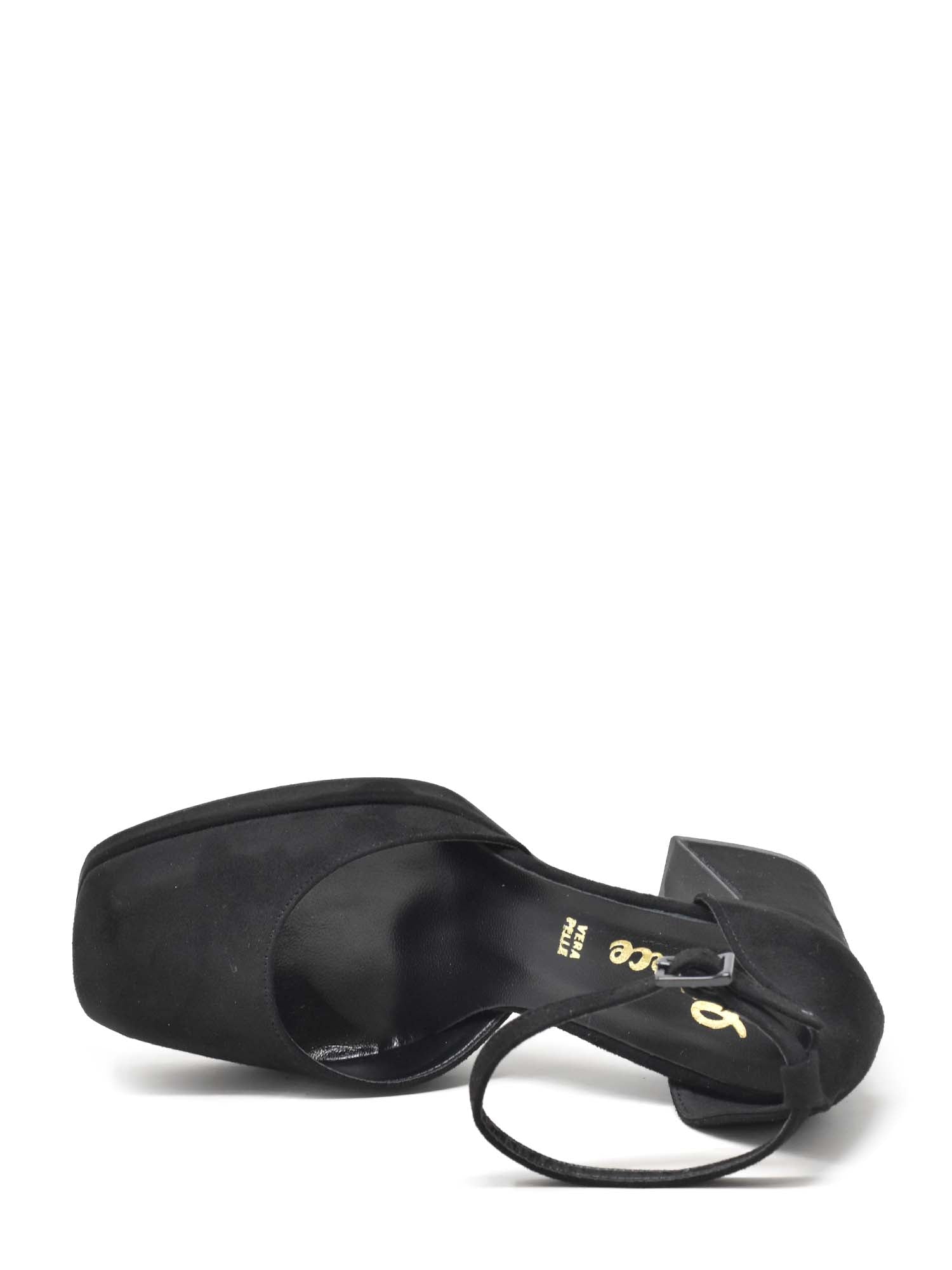 Sandali tacco Nero Camoscio Grace Shoes