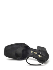 Sandali tacco Nero Camoscio Grace Shoes
