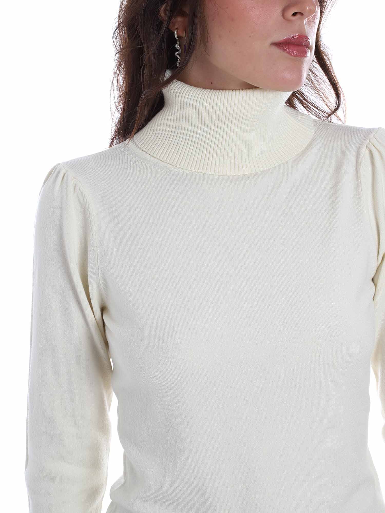 Maglie a collo alto Bianco Yes-zee