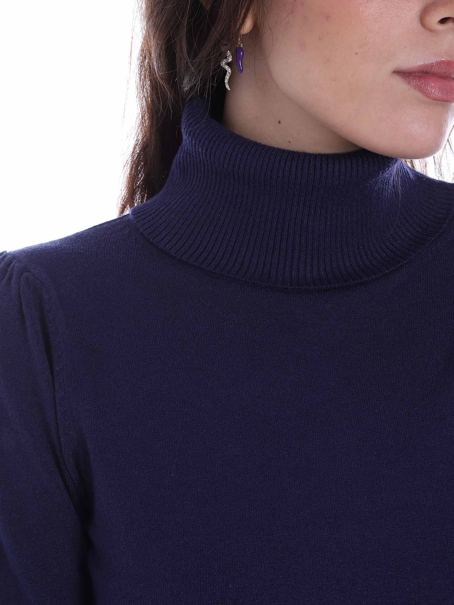 Maglie a collo alto Blu Yes-zee