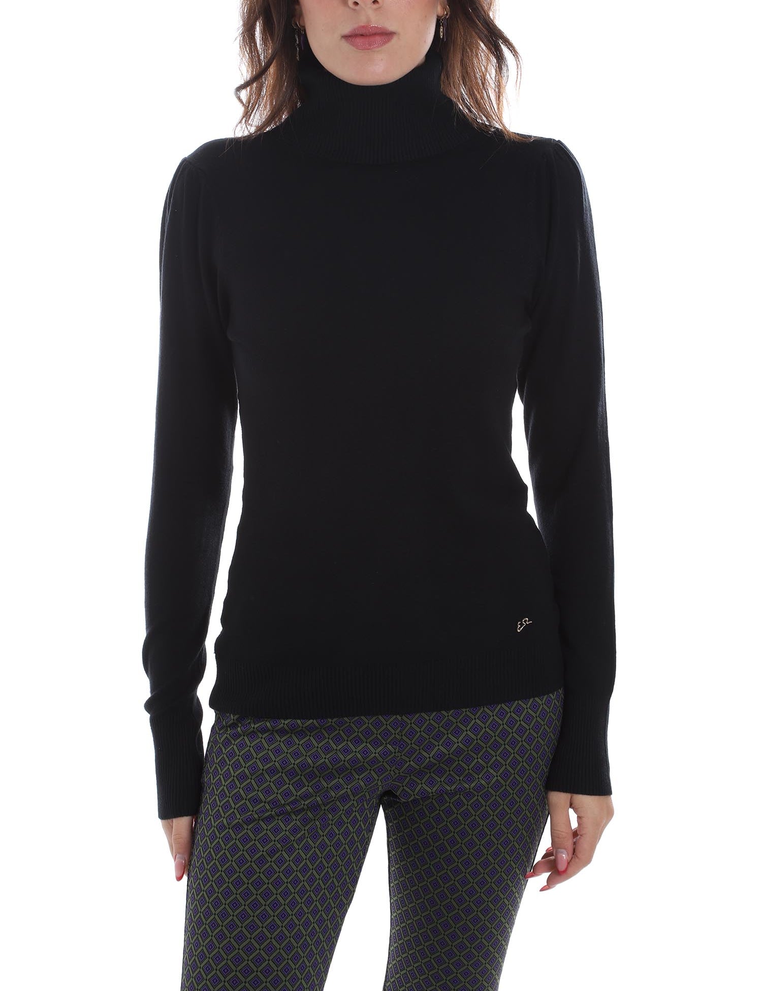 Maglie a collo alto Nero Yes-zee