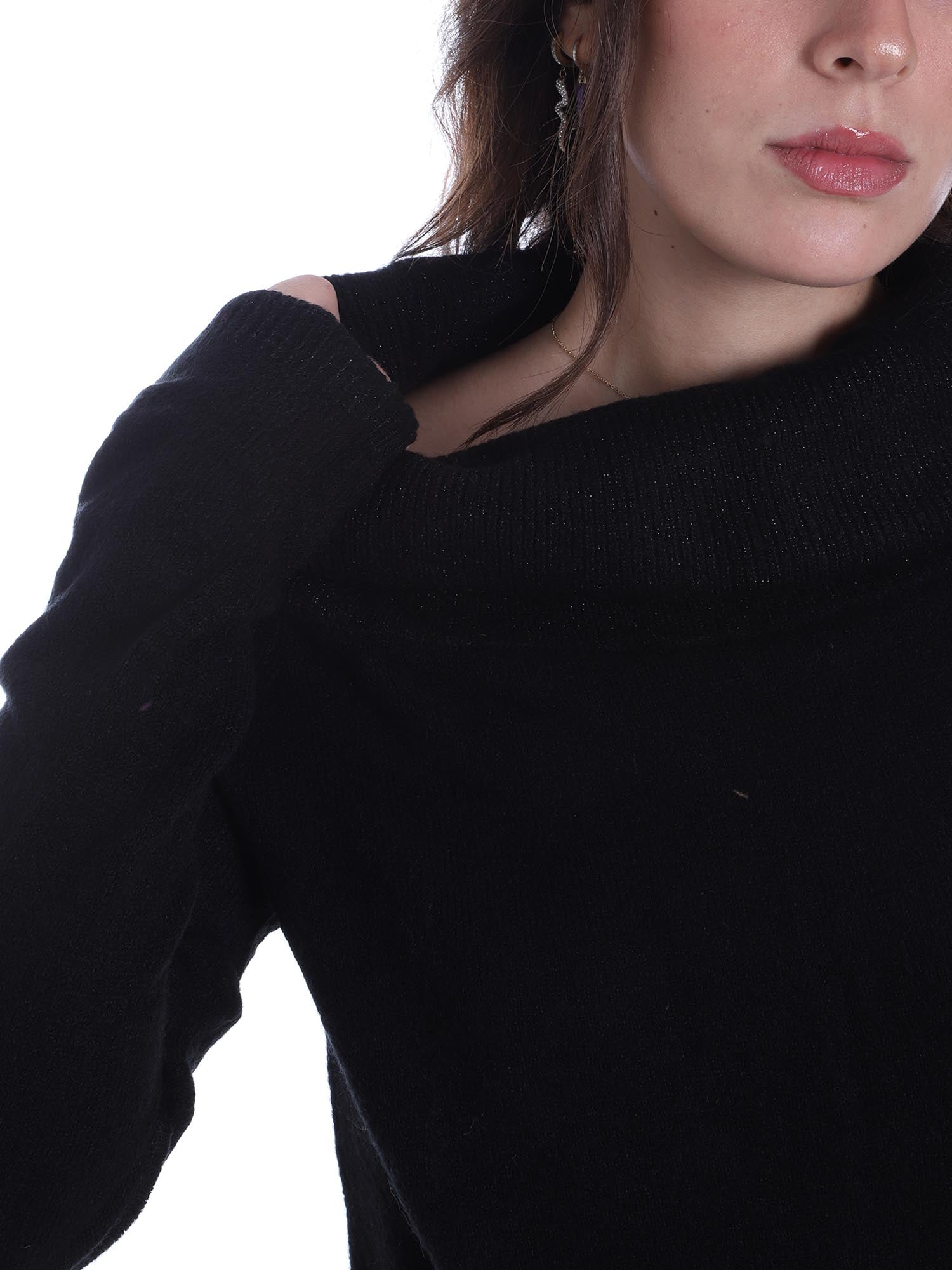 Maglie a collo alto Nero Yes-zee