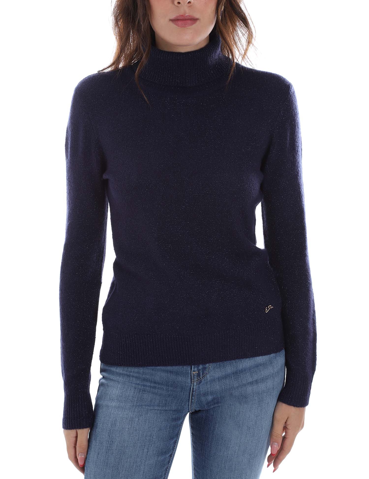 Maglie a collo alto Blu Yes-zee