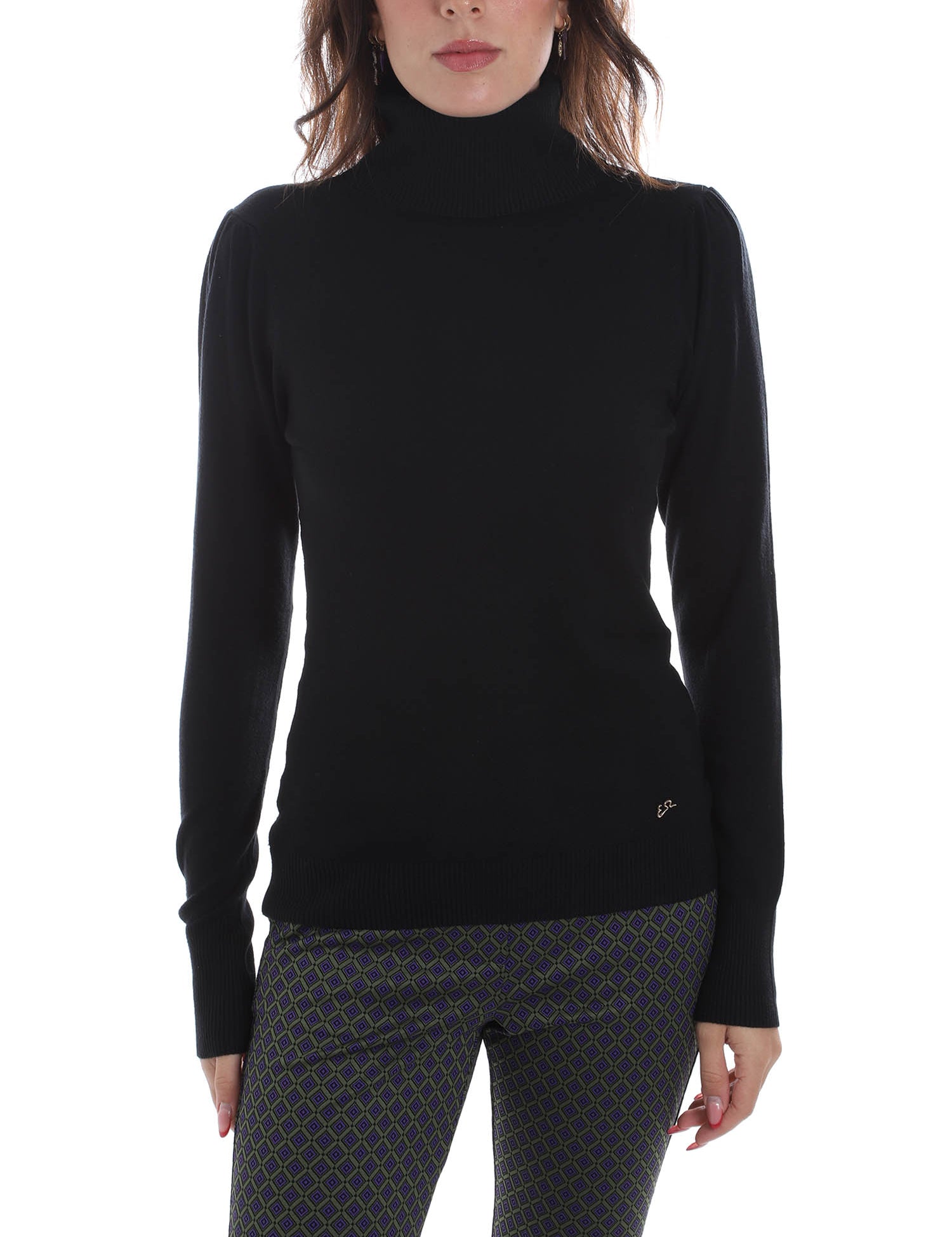 Maglie a collo alto Nero Yes-zee