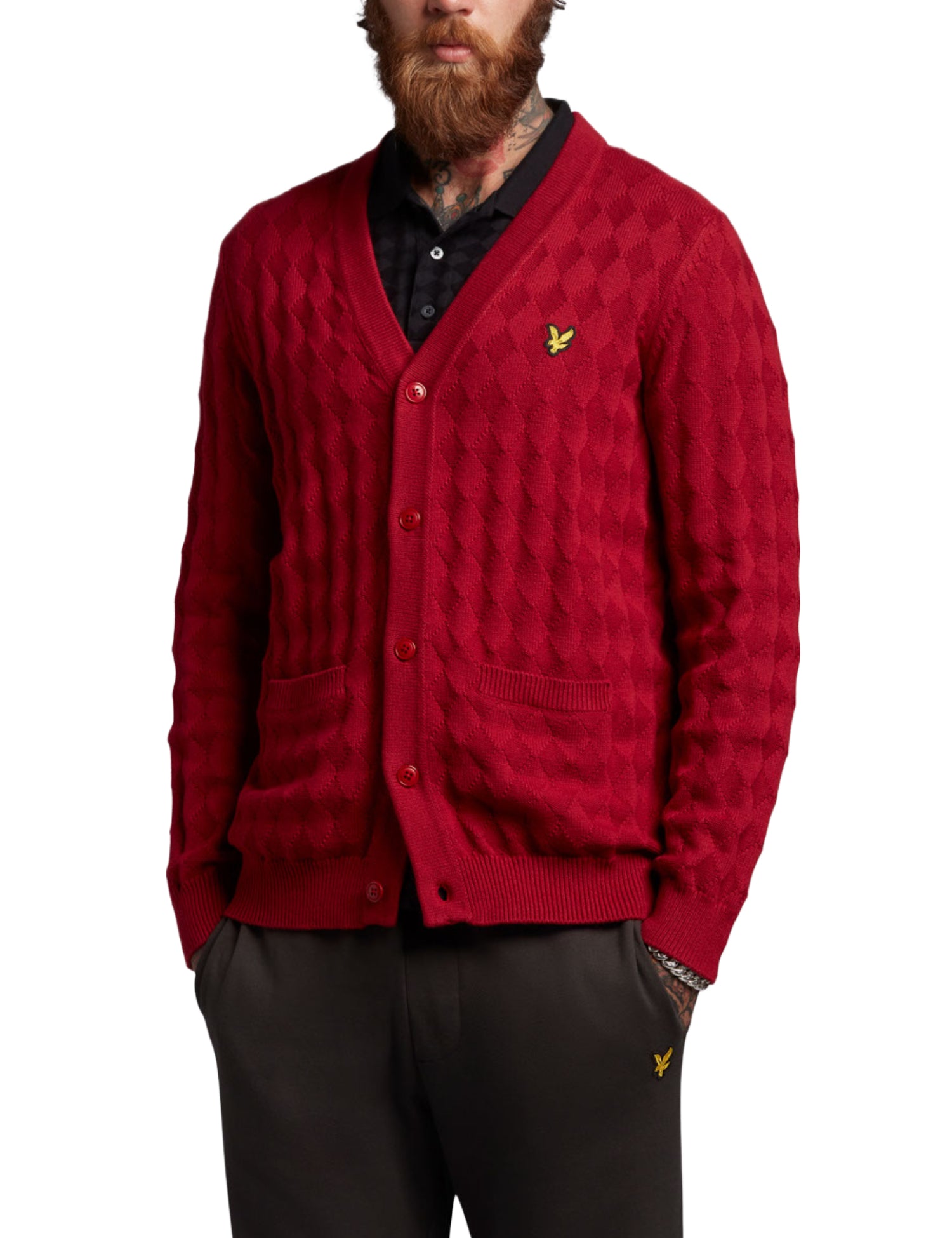Cardigan Rosso Lyle & Scott