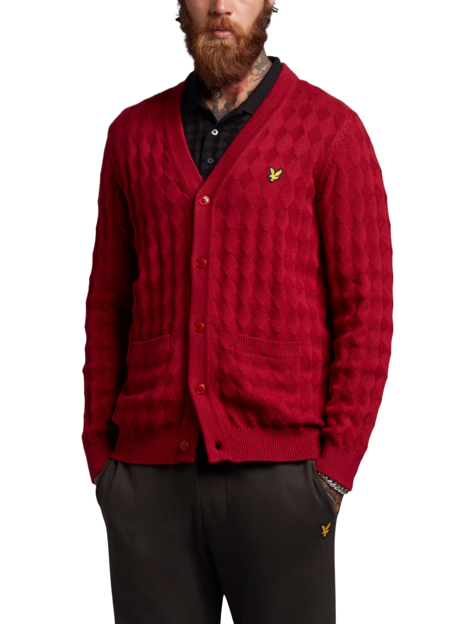 Cardigan Rosso Lyle & Scott