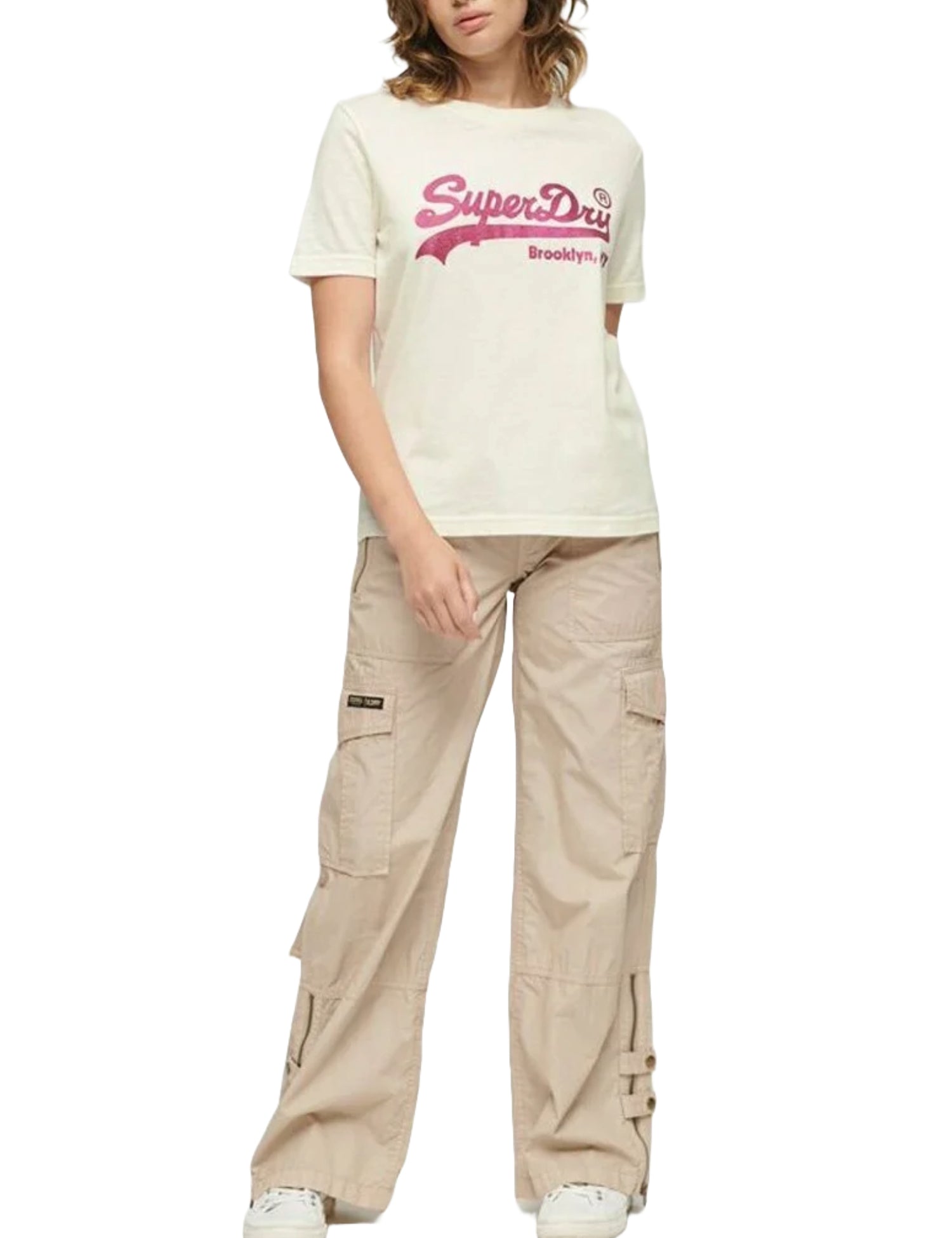 T-shirt Beige Superdry